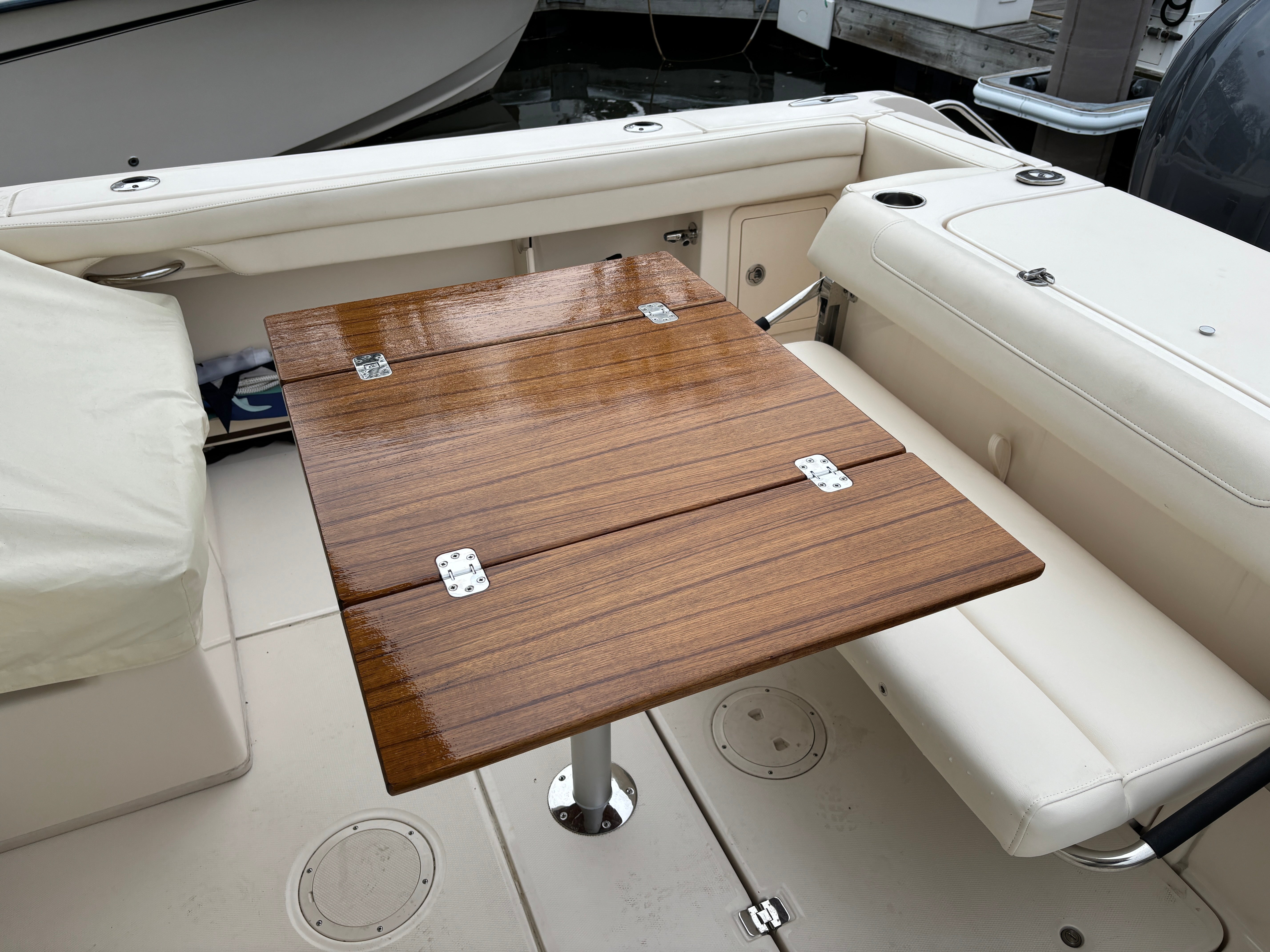 Forma Marine Teak Veneer Foldable Cockpit Table Top - 66x45/90 cm Model S6690T