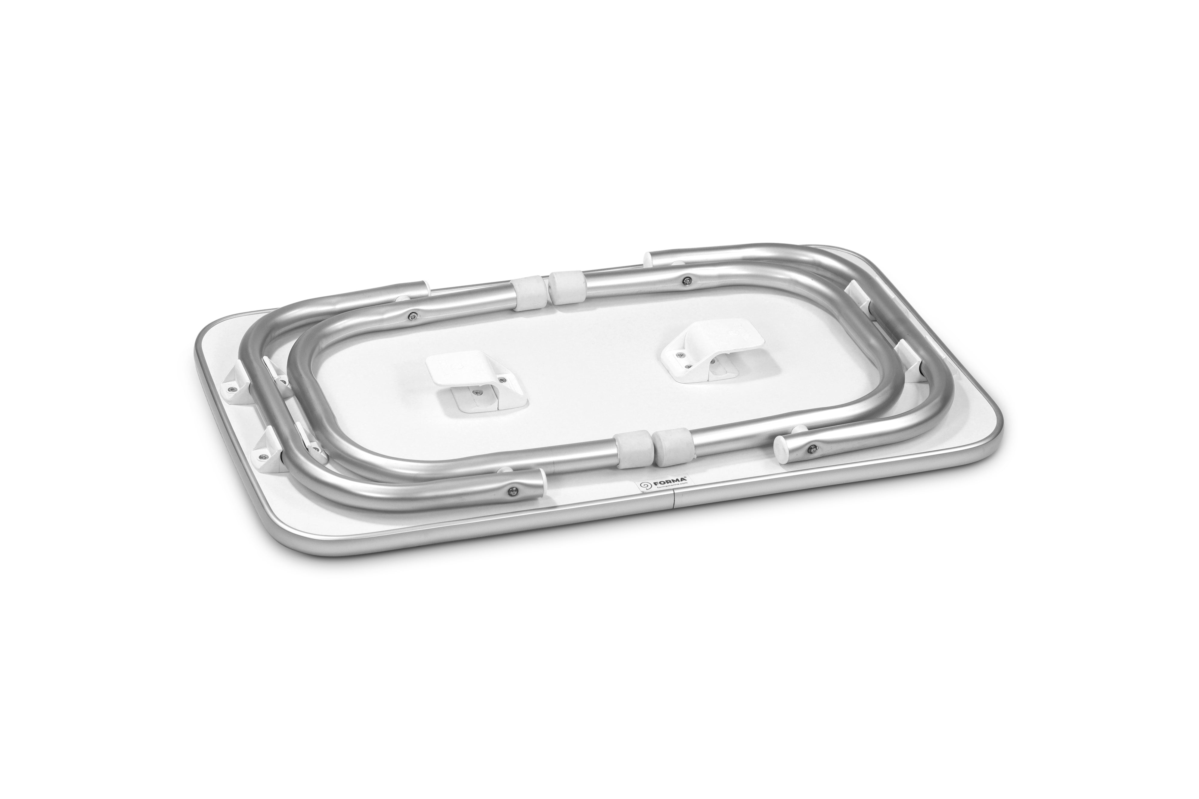 Folding Aluminum and Melamine Top Boat Table 41 x 70x 27.5 cm-M225X