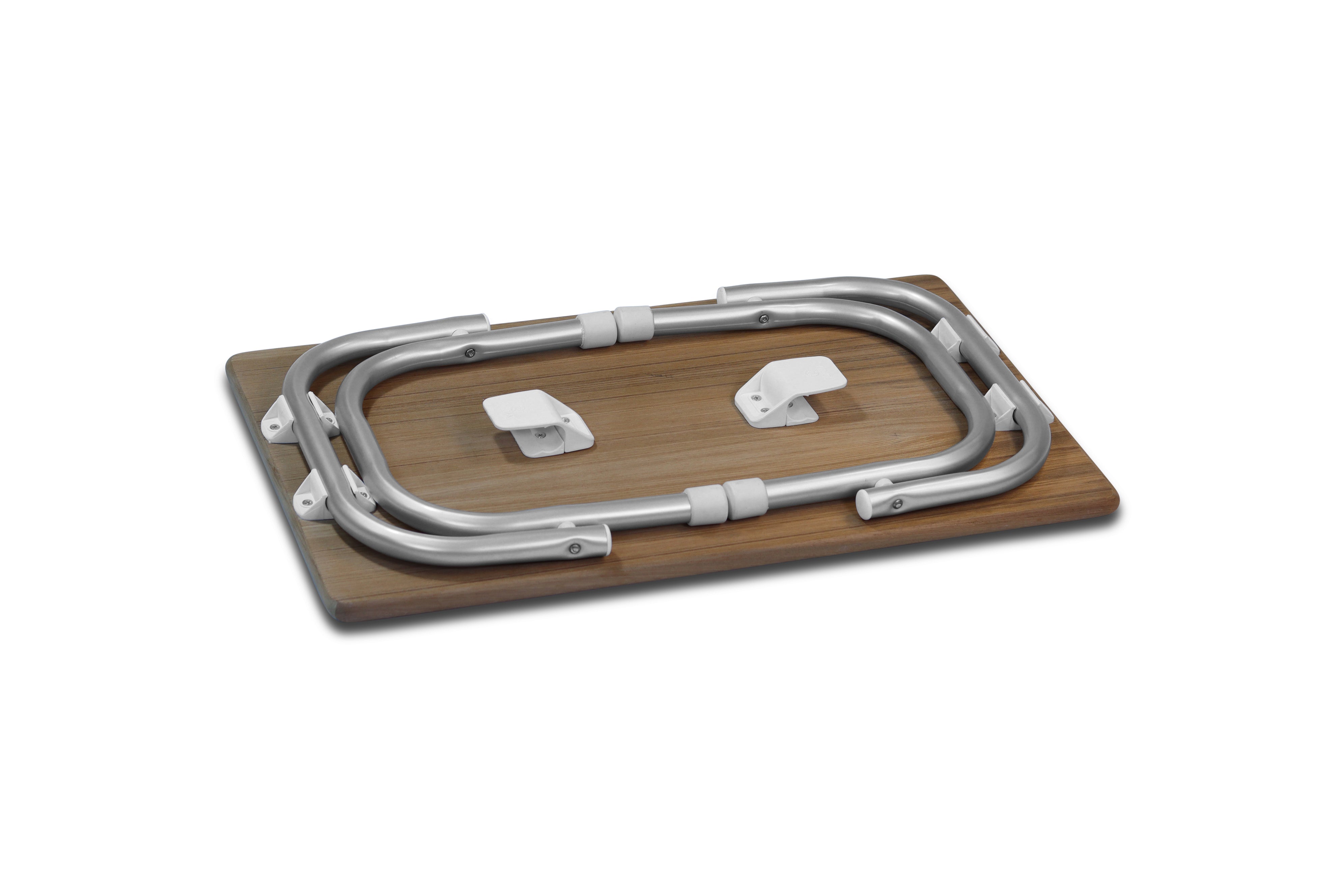 Forma Marine Folding Aluminum and Teak Top Boat Table 40X 70 X 22.5 cm-M225T