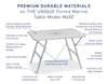 Folding Aluminum Boat Chair with extra lumbar support- Teak Armrests-M155