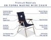 Folding Outdoor Aluminum High Back Boat Chair with Teak Armrests-M150X