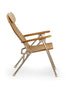 FORMA MARINE Aluminum Folding Reclining Boat Chair with Teak Armrests Uniform Fabric R120BR