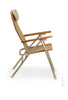 FORMA MARINE Aluminum Folding Reclining Boat Chair with Teak Armrests Uniform Fabric R120BR