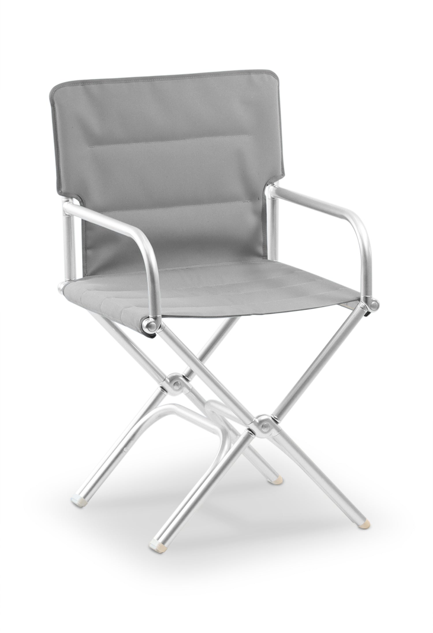 FORMA MARINE Boat Chair High-End Folding Aluminum with Teak Armrests and uniform Fabric A6000GUNI #color_grey
