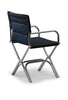 High-End Folding Aluminum Boat Chair with Teak Armrests-A6000VNBUNI