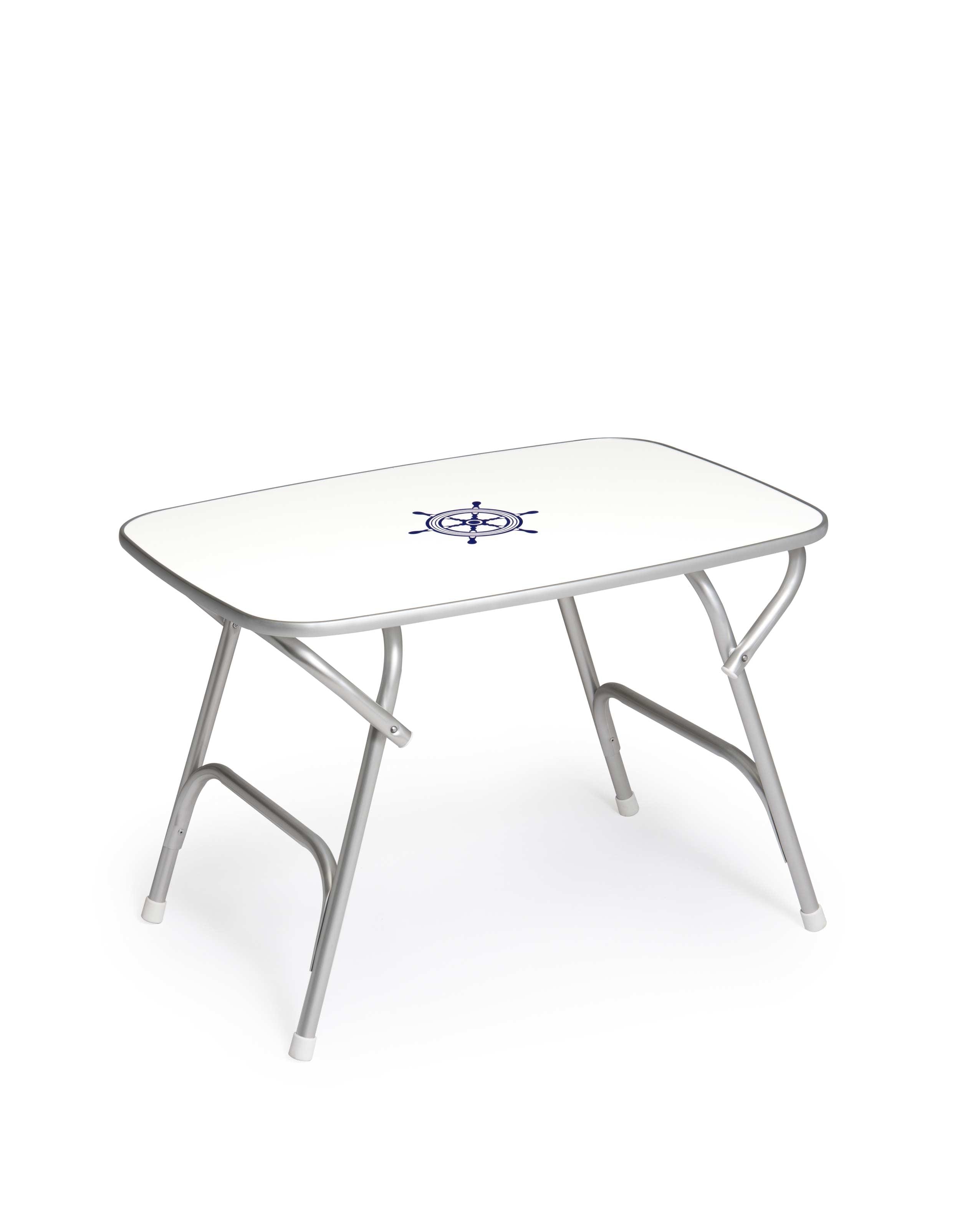 Forma Marine Folding Aluminum and Melamine Top Boat Table MARATHON 60 X 88 X 61-M450