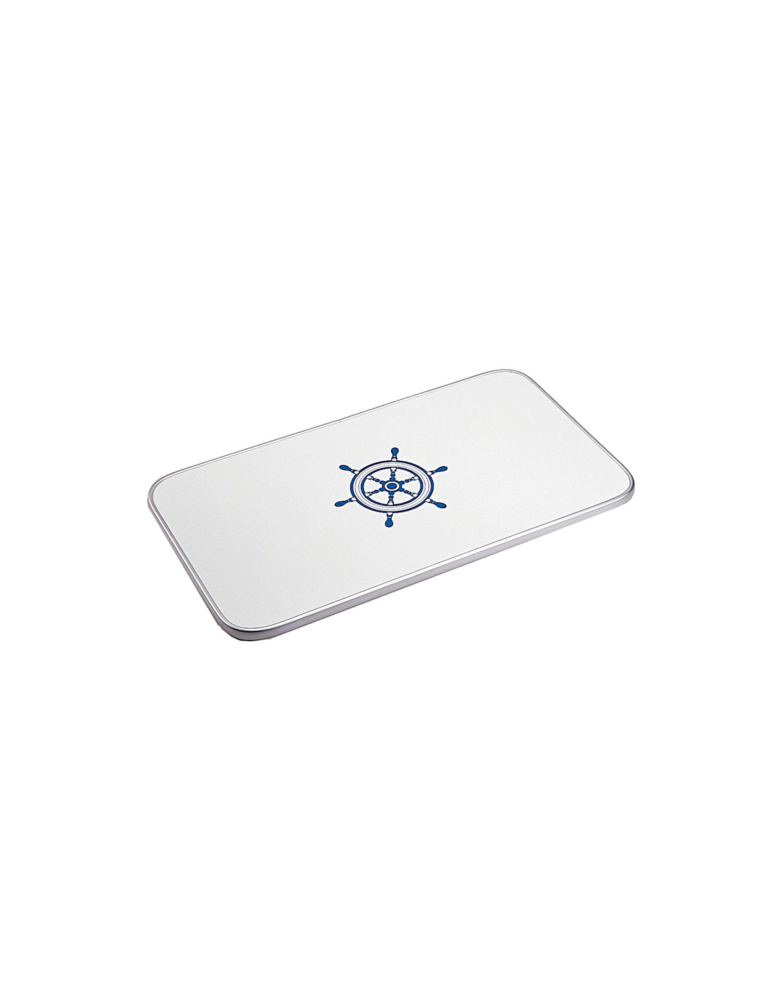 Forma Marine Melamine Cockpit Table Top  with blue wheel logo ,size 41x70 cm, Model S4070 