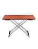 Forma Marine High-End Folding Aluminum Teak Boat Table Adjustable to 2 Fixed Heights-A8000TT