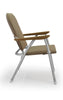 Heavy Duty OVERSIZED Folding Boat Chair with Teak Armrests - 120Kg/ 260Lbs Body Support-B100