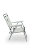 FORMA MARINE Folding Aluminum White Beach Chair Plastic Armrests Textilene Fabric, Model PA600A