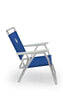 FORMA MARINE Folding Aluminum Blue Beach Chair Plastic Armrests Textilene Fabric, Model PA600B