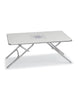 Forma Marine Folding Aluminum and White Melamine Boat Table Adjustable to 2 Fixed Heights 56/73cm-M600