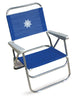 FORMA MARINE Folding Aluminum Blue Beach Chair- Textilene Fabric PA560B