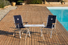 Folding Aluminum and Melamine Top Boat Table 50.5 x 89 x 70 cm-M250H